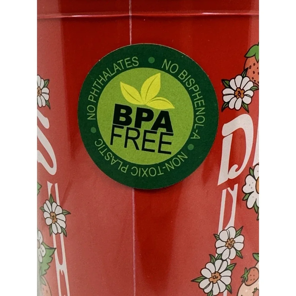 Strawberry Shortcake Tumbler Cup With Straw BPA Free Pink Red